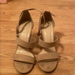 Block ankle strap heels